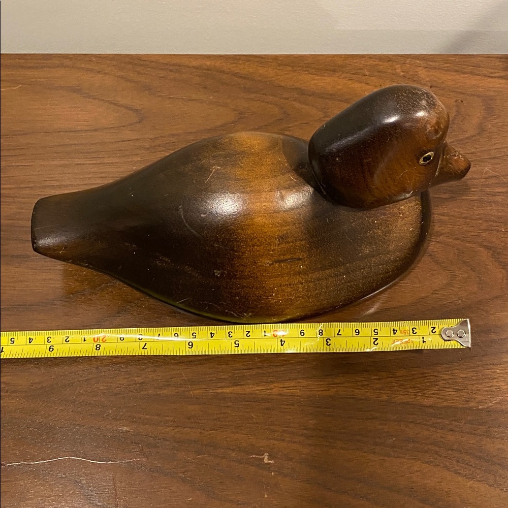 Handcrafted Wooden Duck decoy - Brown - Picture 7 of 8